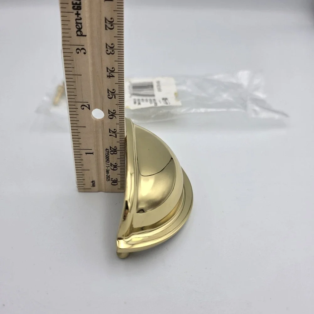 1 Amerock BP-4235-B Vtg Style‎ Brass Cup Cabinet Drawer Pull Handle 3.50